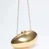 Metallic ovale clutch
