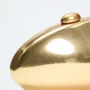 Metallic ovale clutch