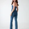 Mia Halter Denim Jumpsuit