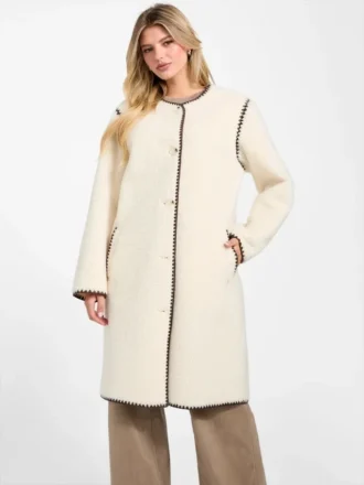 Mia Sherpa midi-jas
