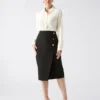 Midi-rok met Dalia-knopen Midi-rok met Dalia-knopen