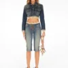 Capri-Jeans met vetersluiting Capri-Jeans met vetersluiting