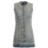 Mini-denimjurk met distressed-look Mini-denimjurk met distressed-look