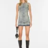 Mini-denimjurk met distressed-look Mini-denimjurk met distressed-look