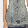 Mini-denimjurk met distressed-look Mini-denimjurk met distressed-look