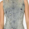 Mini-denimjurk met distressed-look Mini-denimjurk met distressed-look
