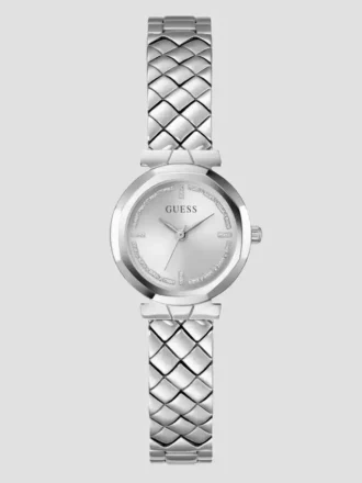 Mini zilverkleurig analoog horloge