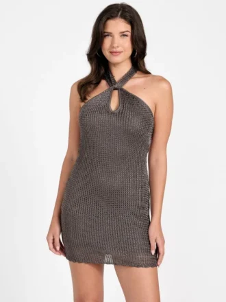 Minka Lurex-trui-jurk met sleutelgat Minka Lurex-trui-jurk met sleutelgat
