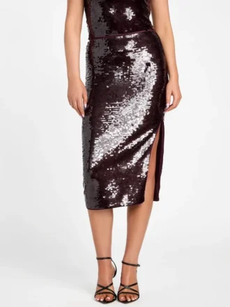 Misty Sequin Midi-rok