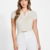Mona Chenille Crop Polo