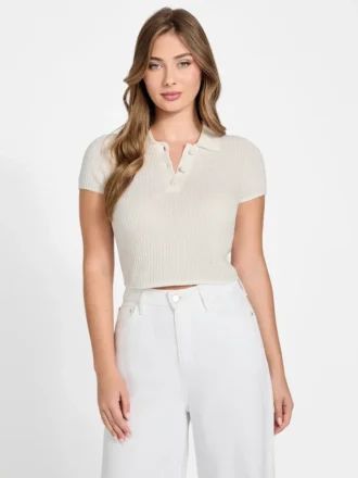Mona Chenille Crop Polo