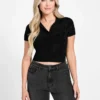 Mona Chenille Crop Polo