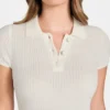 Mona Chenille Crop Polo