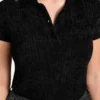 Mona Chenille Crop Polo