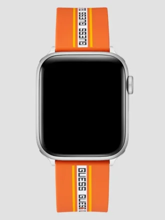 Monogram Tape oranje siliconen band van 42-44 mm voor Apple Watch®