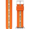 Monogram Tape oranje siliconen band van 42-44 mm voor Apple Watch®