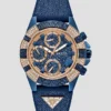 Multifunctioneel horloge in denim Multifunctioneel horloge in denim