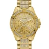 Multifunctioneel horloge in goudkleur met strass Multifunctioneel horloge in goudkleur met strass