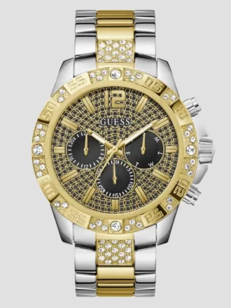 Multifunctioneel horloge in meerdere tinten met strass-steentjes