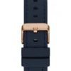 Multifunctioneel horloge in roségoudkleurig en marineblauw siliconen