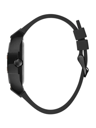 Multifunctioneel horloge in roségoudkleurig en zwart siliconen