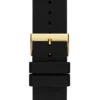 Multifunctioneel horloge met uitgesneden goudkleurige en zwarte siliconen band