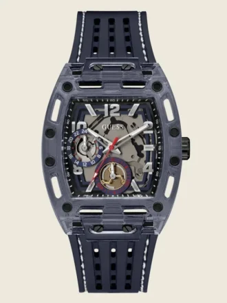 Multifunctioneel horloge met zichtbare wijzerplaat in marineblauw