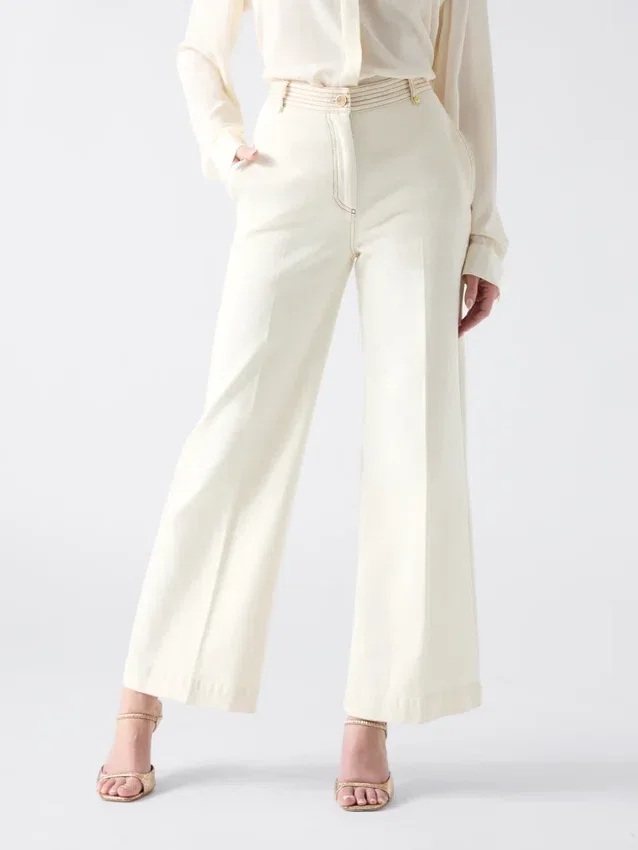 Naomi denim broek met wijde pijpen Naomi denim broek met wijde pijpen