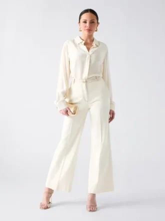 Naomi denim broek met wijde pijpen