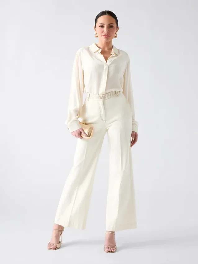 Naomi denim broek met wijde pijpen Naomi denim broek met wijde pijpen
