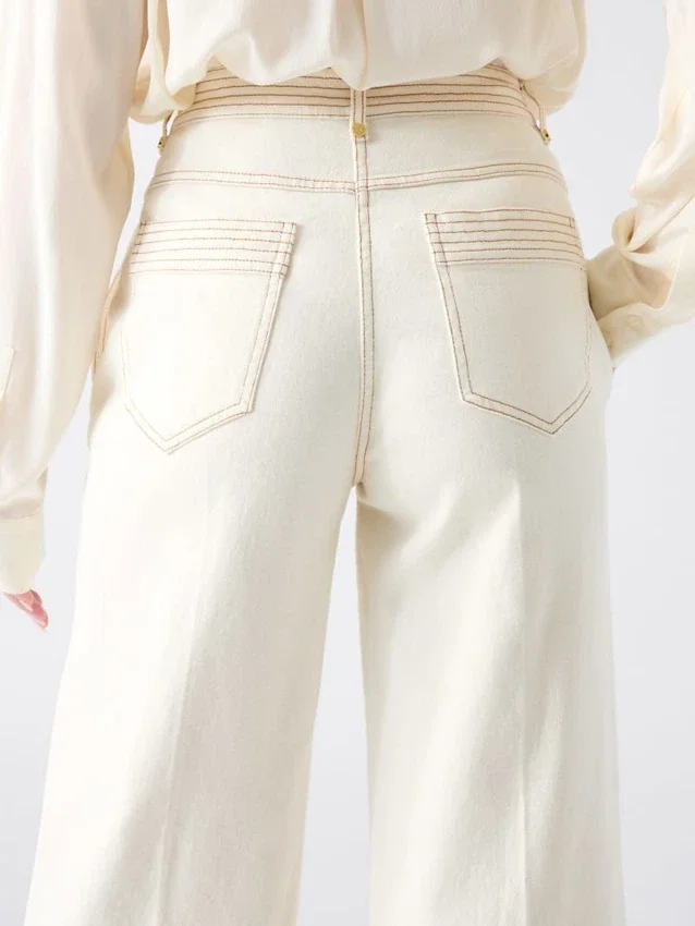 Naomi denim broek met wijde pijpen Naomi denim broek met wijde pijpen