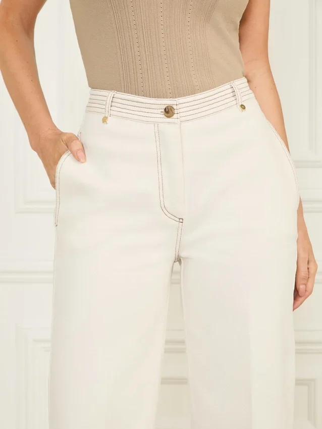 Naomi denim broek met wijde pijpen Naomi denim broek met wijde pijpen
