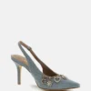 Naska Charm Denim Sling-Back Hakken