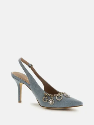 Naska Charm Denim Sling-Back Hakken