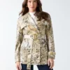 Natalie korte trenchcoat met print Natalie korte trenchcoat met print