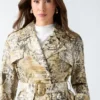 Natalie korte trenchcoat met print Natalie korte trenchcoat met print