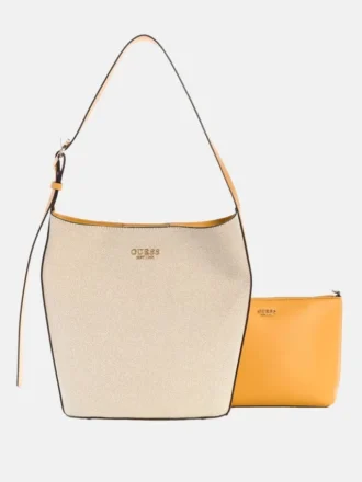 Nicolette canvas grote bucket bag