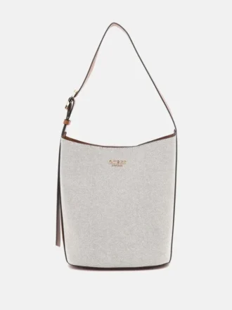 Nicolette canvas grote bucket bag