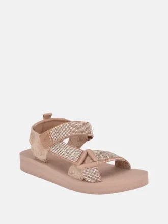 Nylaha platte Sandalen mit Strass