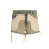 Omgekeerde denim short Omgekeerde denim short