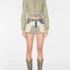 Omgekeerde denim short Omgekeerde denim short