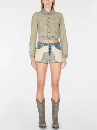 Omgekeerde denim short