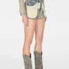 Omgekeerde denim short Omgekeerde denim short