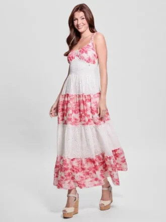 One Size Savina linnen maxi-jurk