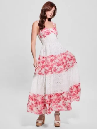 One Size Savina linnen maxi-jurk