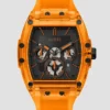 Oranje multifunctioneel horloge van kunststof en siliconen