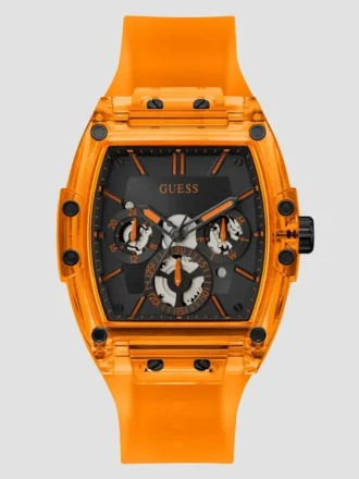 Oranje multifunctioneel horloge van kunststof en siliconen