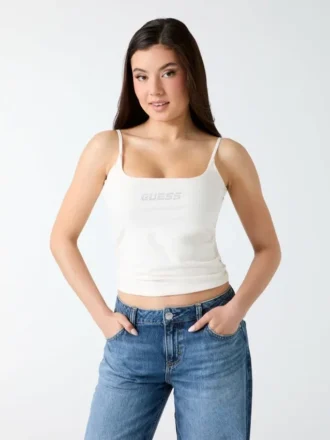 Ortensia tanktop met strass-logo