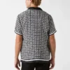Overhemd met basketweave-rand