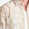 Overhemd met bloemenprint in devoré-techniek
